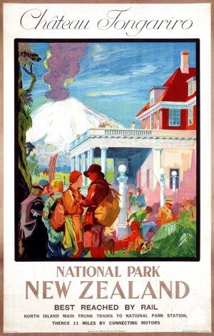 National Park New Zealand poster